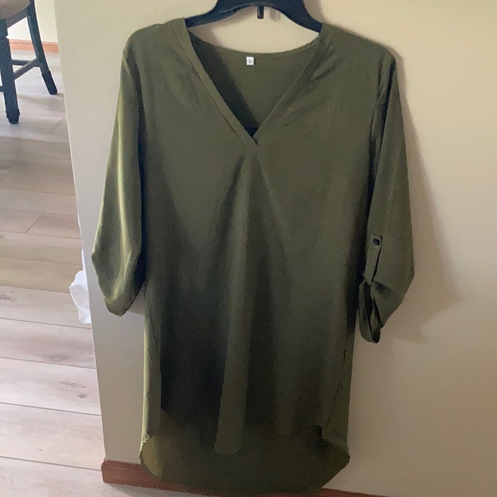 Army green Highlow dress
